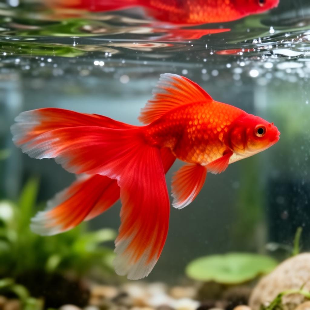 Червона комета — яскрава невибаглива рибка для ставка